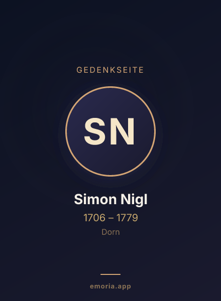 Gedenkportrait von Simon Nigl