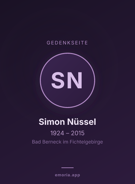Gedenkportrait von Simon Nüssel