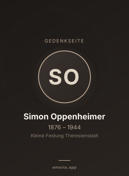 Gedenkportrait von Simon Oppenheimer