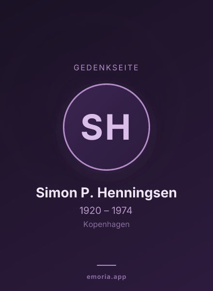 Gedenkportrait von Simon P. Henningsen