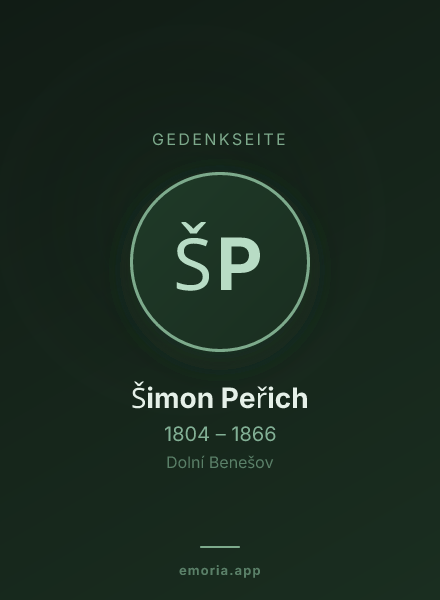 Gedenkportrait von Šimon Peřich