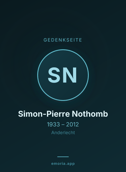 Gedenkportrait von Simon-Pierre Nothomb