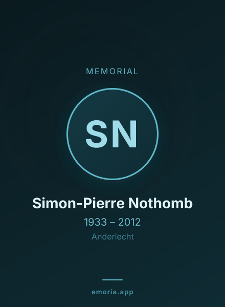 Memorial portrait of Simon-Pierre Nothomb