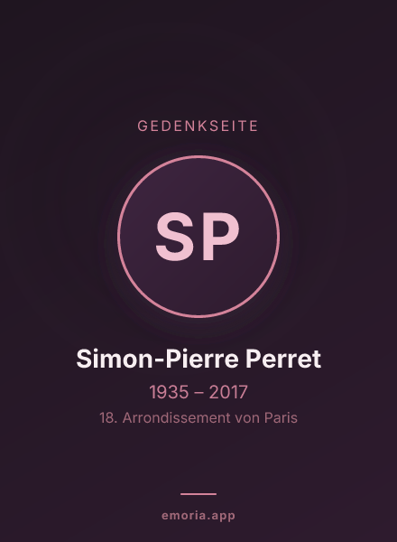 Gedenkportrait von Simon-Pierre Perret