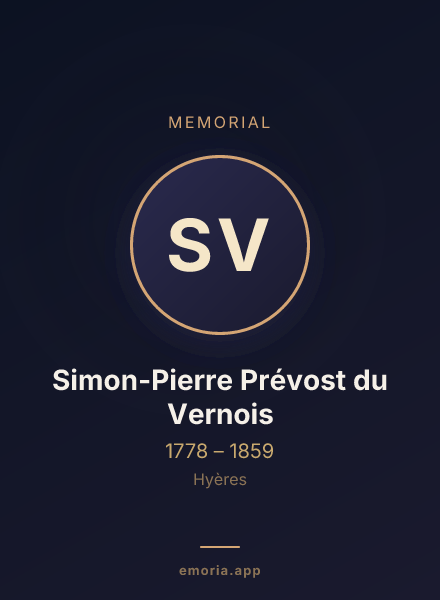 Memorial portrait of Simon-Pierre Prévost du Vernois