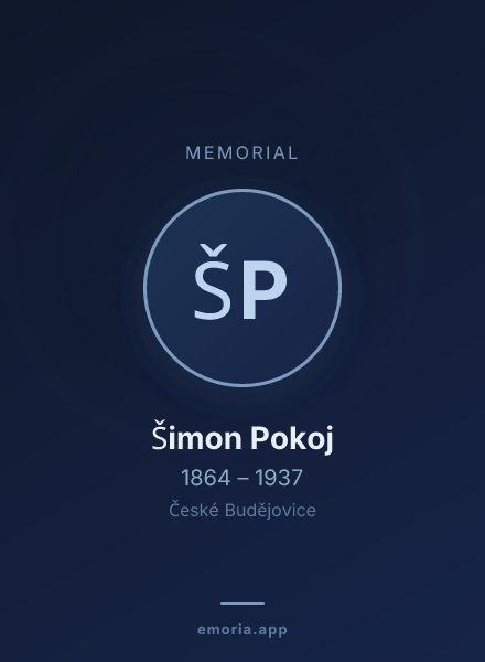 Memorial portrait of Šimon Pokoj
