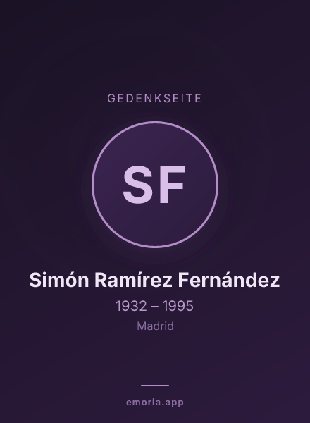 Gedenkportrait von Simón Ramírez Fernández