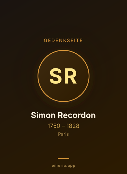 Gedenkportrait von Simon Recordon