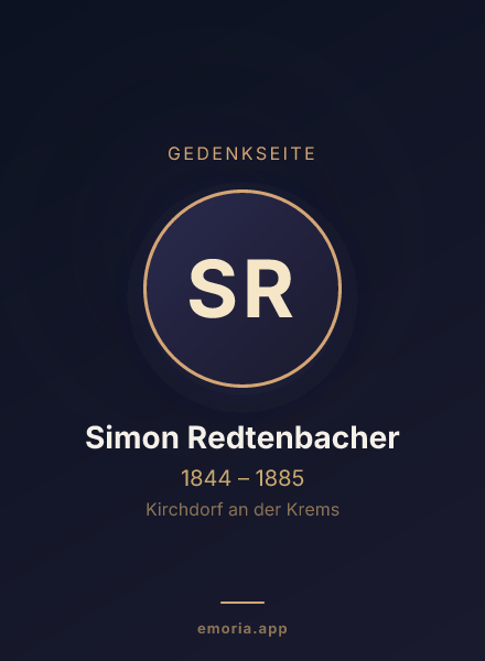 Gedenkportrait von Simon Redtenbacher