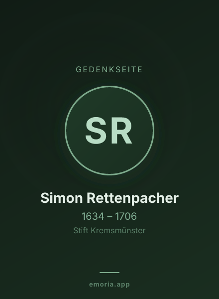 Gedenkportrait von Simon Rettenpacher