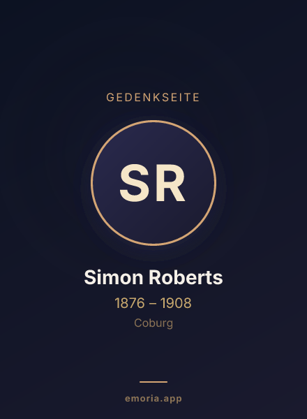 Gedenkportrait von Simon Roberts