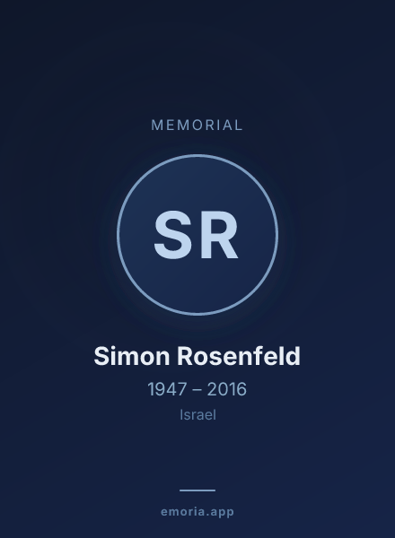 Memorial portrait of Simon Rosenfeld