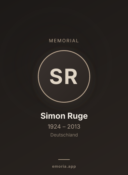Memorial portrait of Simon Ruge