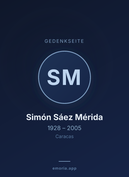 Gedenkportrait von Simón Sáez Mérida