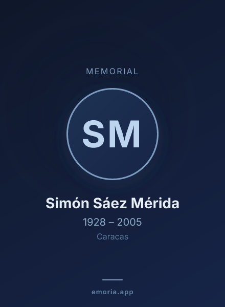 Memorial portrait of Simón Sáez Mérida