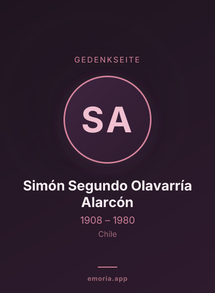 Gedenkportrait von Simón Segundo Olavarría Alarcón