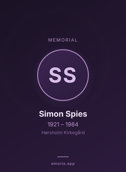 Memorial portrait of Simon Spies
