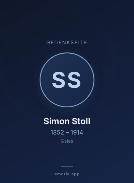 Gedenkportrait von Simon Stoll