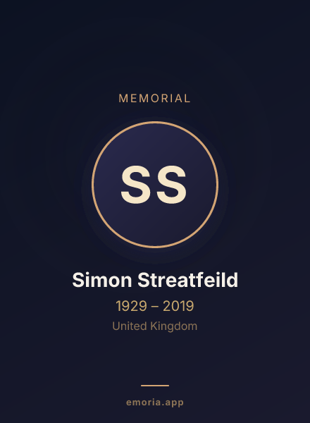 Memorial portrait of Simon Streatfeild