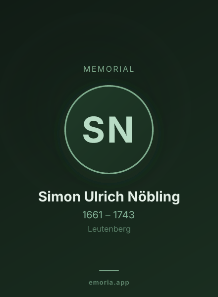 Memorial portrait of Simon Ulrich Nöbling