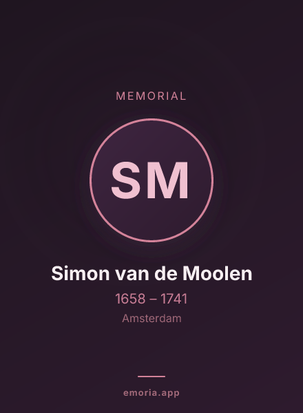 Memorial portrait of Simon van de Moolen