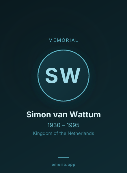 Memorial portrait of Simon van Wattum