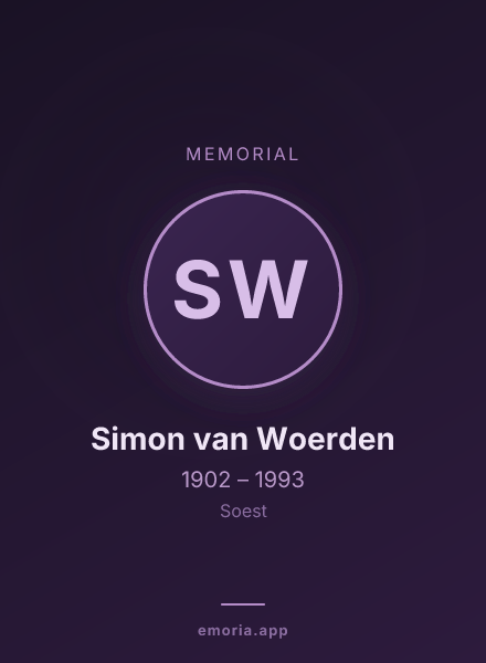 Memorial portrait of Simon van Woerden