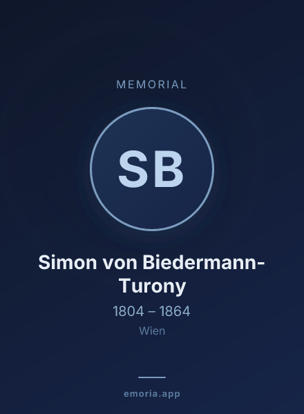 Memorial portrait of Simon von Biedermann-Turony