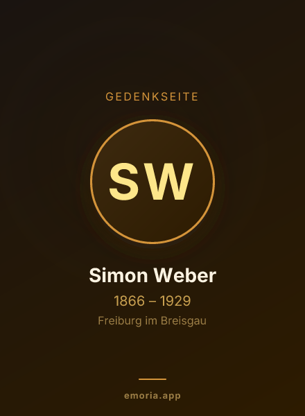Gedenkportrait von Simon Weber