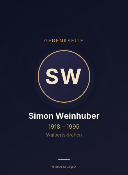 Gedenkportrait von Simon Weinhuber