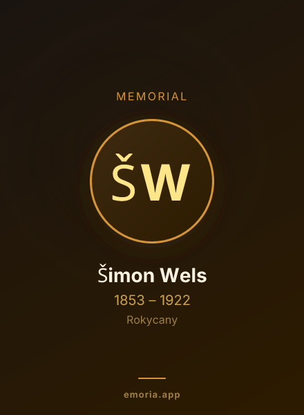 Memorial portrait of Šimon Wels