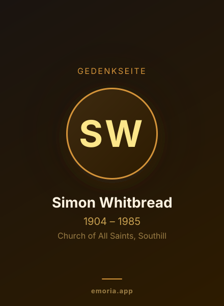 Gedenkportrait von Simon Whitbread