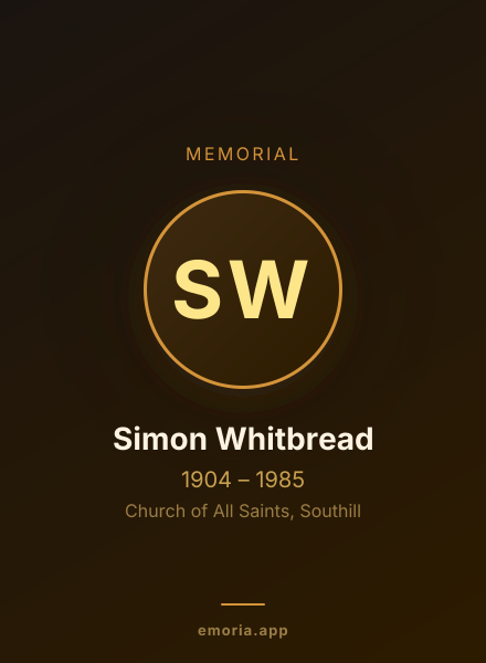 Memorial portrait of Simon Whitbread