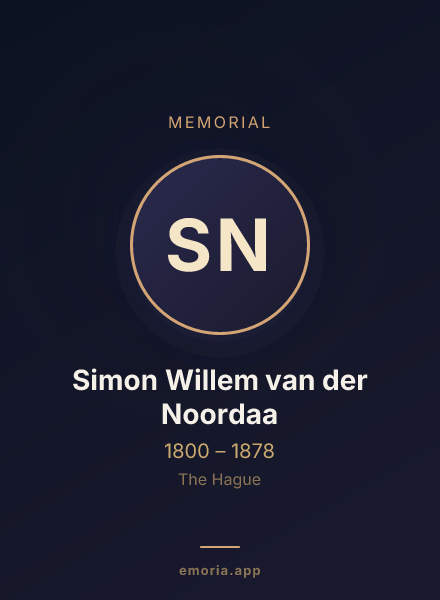 Memorial portrait of Simon Willem van der Noordaa
