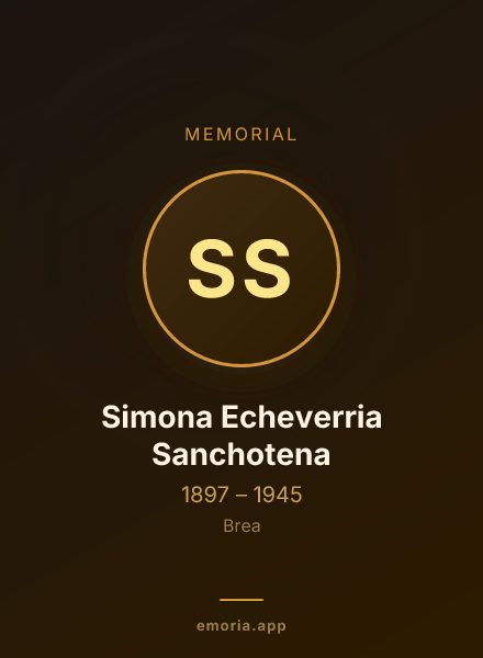 Memorial portrait of Simona Echeverria Sanchotena