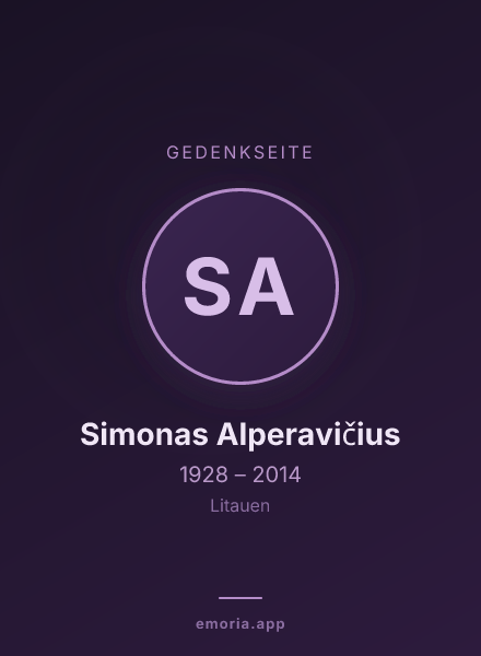 Gedenkportrait von Simonas Alperavičius