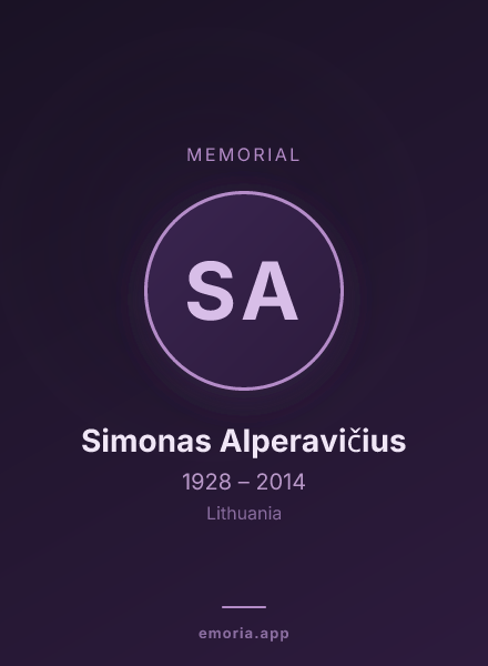 Memorial portrait of Simonas Alperavičius
