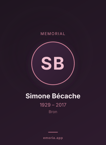 Memorial portrait of Simone Bécache