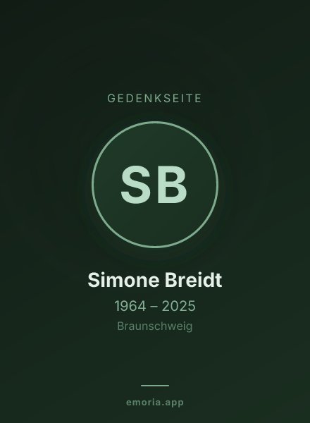 Gedenkportrait von Simone Breidt