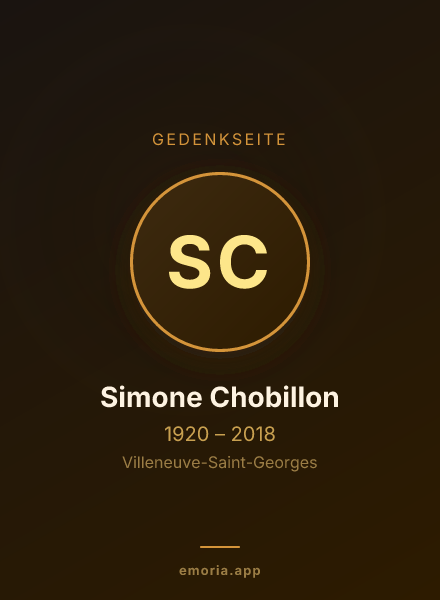 Gedenkportrait von Simone Chobillon