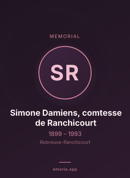 Memorial portrait of Simone Damiens, comtesse de Ranchicourt