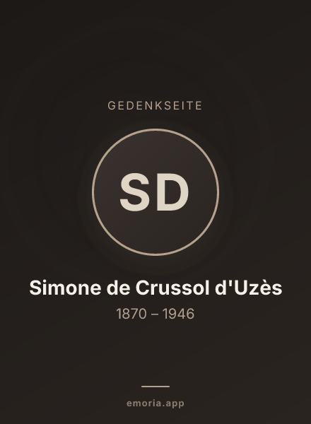 Gedenkportrait von Simone de Crussol d'Uzès