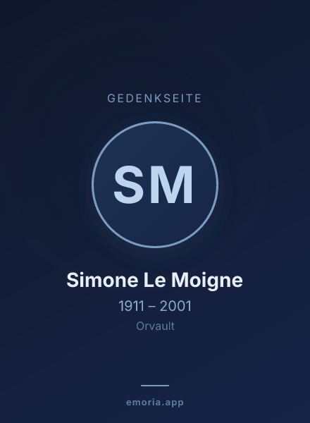 Gedenkportrait von Simone Le Moigne