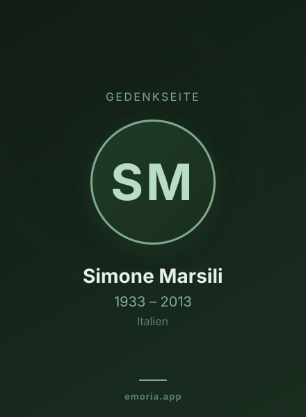 Gedenkportrait von Simone Marsili