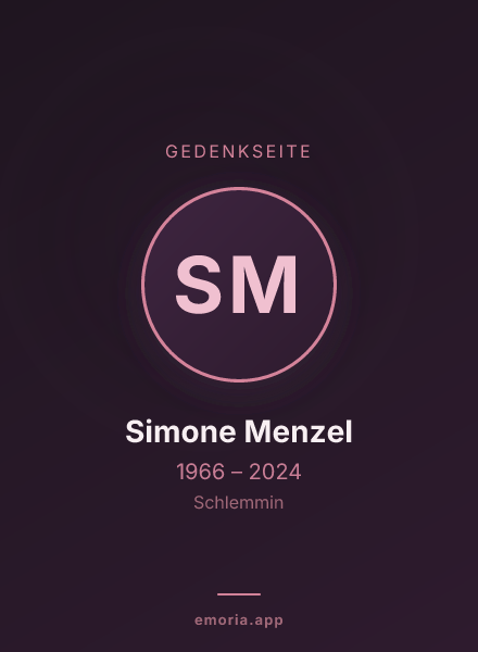 Gedenkportrait von Simone Menzel