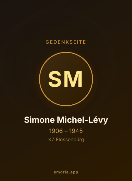 Gedenkportrait von Simone Michel-Lévy