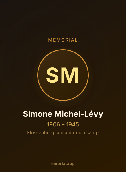 Memorial portrait of Simone Michel-Lévy