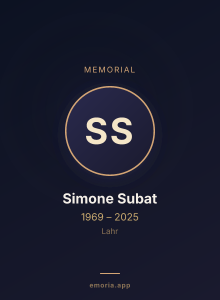 Memorial portrait of Simone Subat