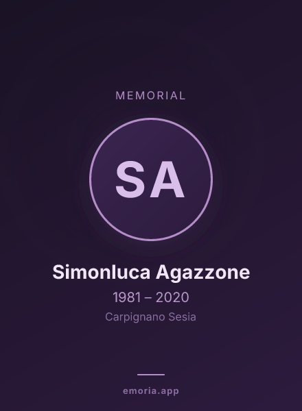 Memorial portrait of Simonluca Agazzone