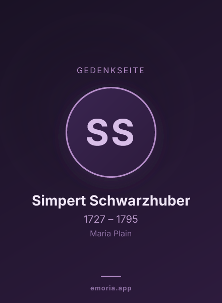 Gedenkportrait von Simpert Schwarzhuber